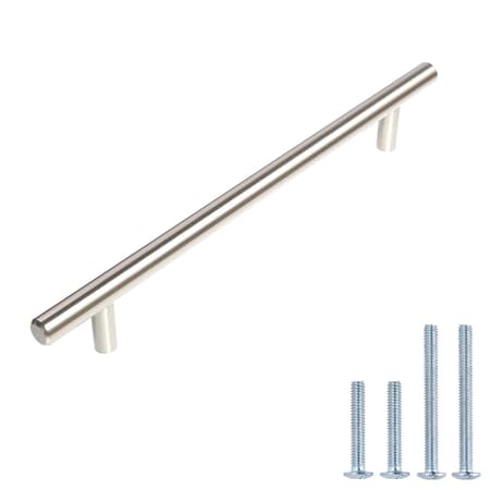 South Main Hardware 7.5 in. (190.5 mm) Satin Nickel Modern Straight Euro Style Bar Cabinet Pull 25PK SH507-5-SN-25